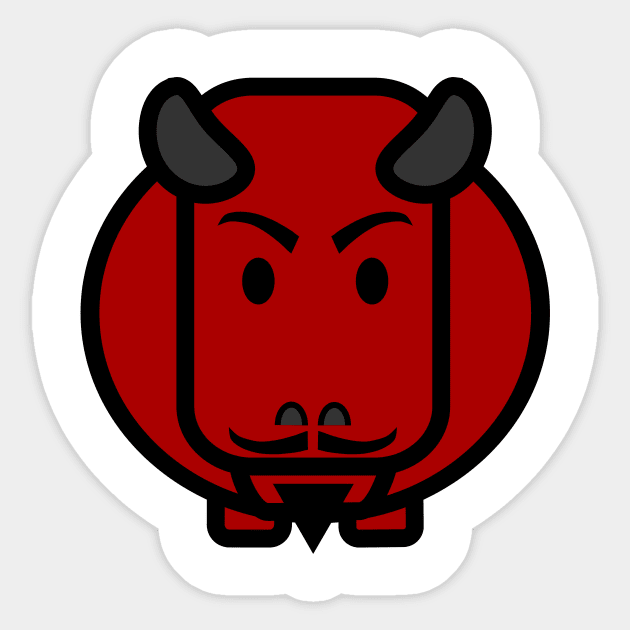 Horny Devil Sticker by Mootations